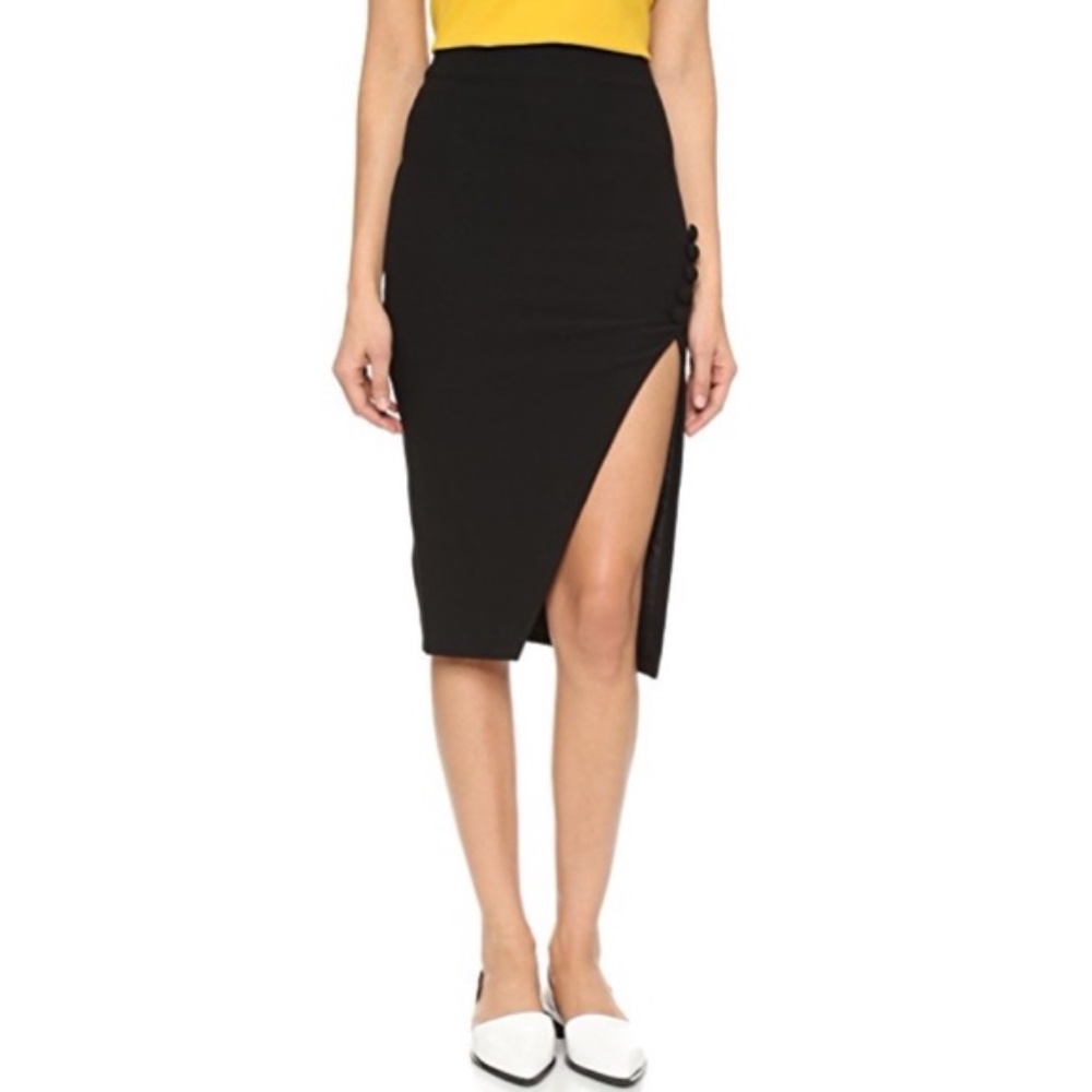 Elizabeth and James Asymmetrical Slit Pencil Skirt